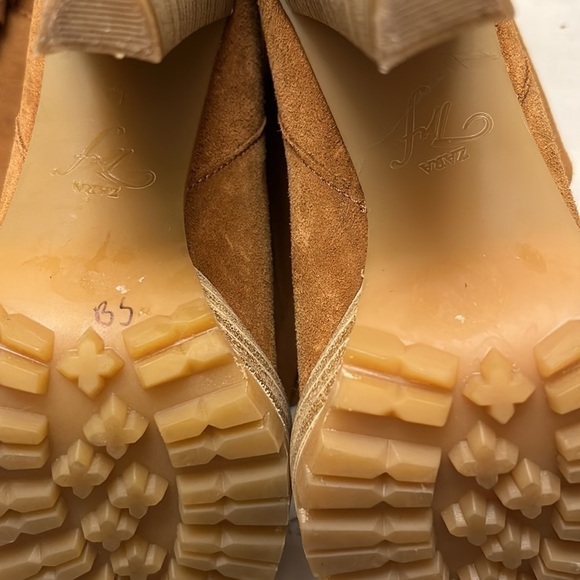 Zara Fringed booties with platform lug soles size 40 - Picture 14 of 15